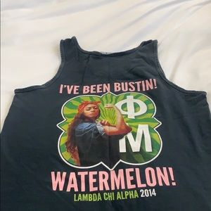 Phi mu watermelon bust tank top